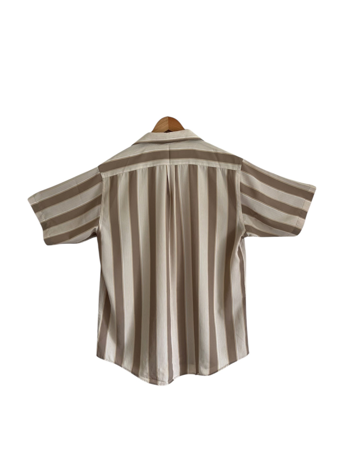 Tuff Beige Stripped Button Up