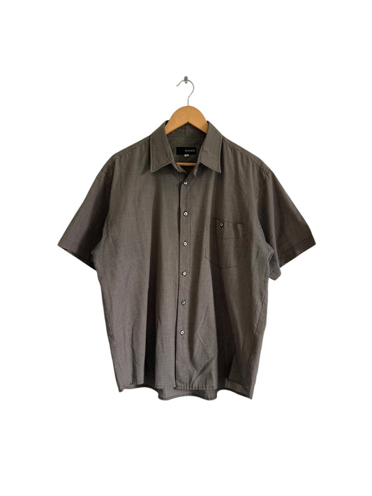 Brown Boxy Button Up