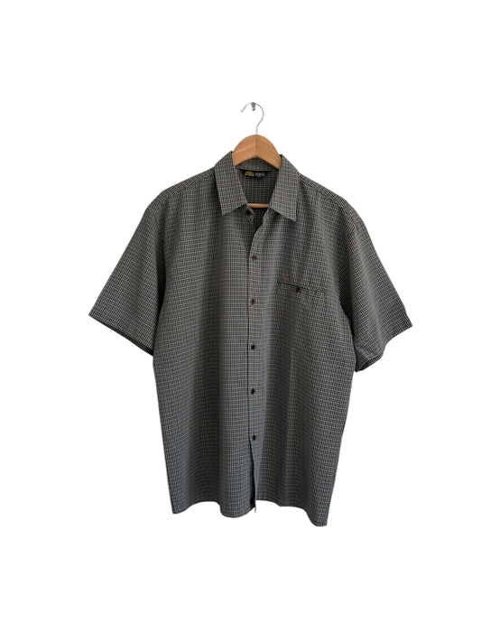 Dark Embroid Button Up